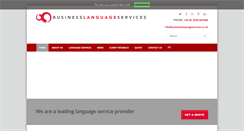 Desktop Screenshot of businesslanguageservices.co.uk